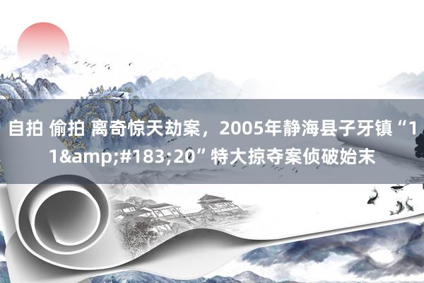 自拍 偷拍 离奇惊天劫案，2005年静海县子牙镇“11&#183;20”特大掠夺案侦破始末