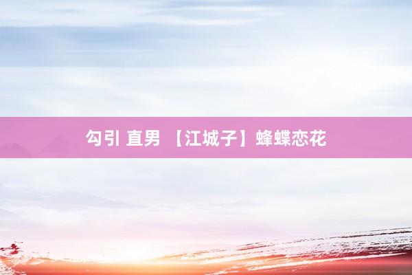 勾引 直男 【江城子】蜂蝶恋花